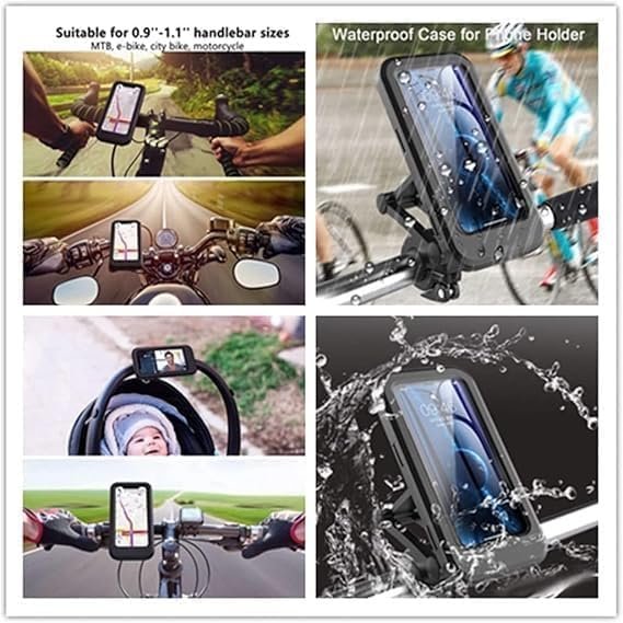 Waterproof Bike Mobile Holder 360° Rotatable
