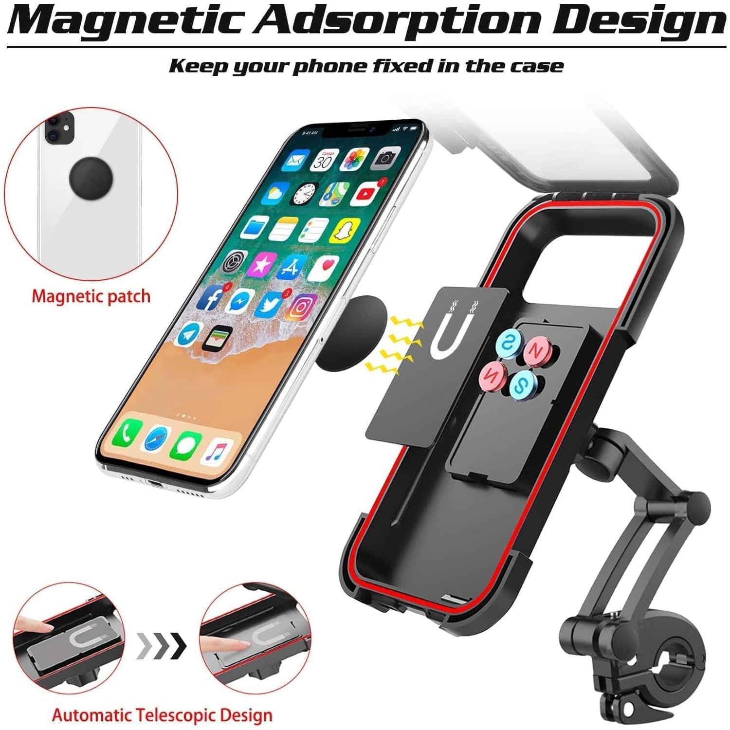 Waterproof Bike Mobile Holder 360° Rotatable