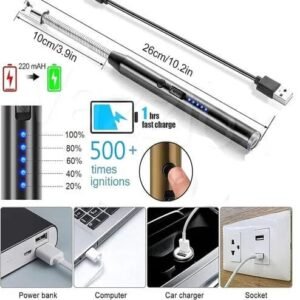 Electric Arc Lighter, Rechargeable, Flameless, USB Lighter
