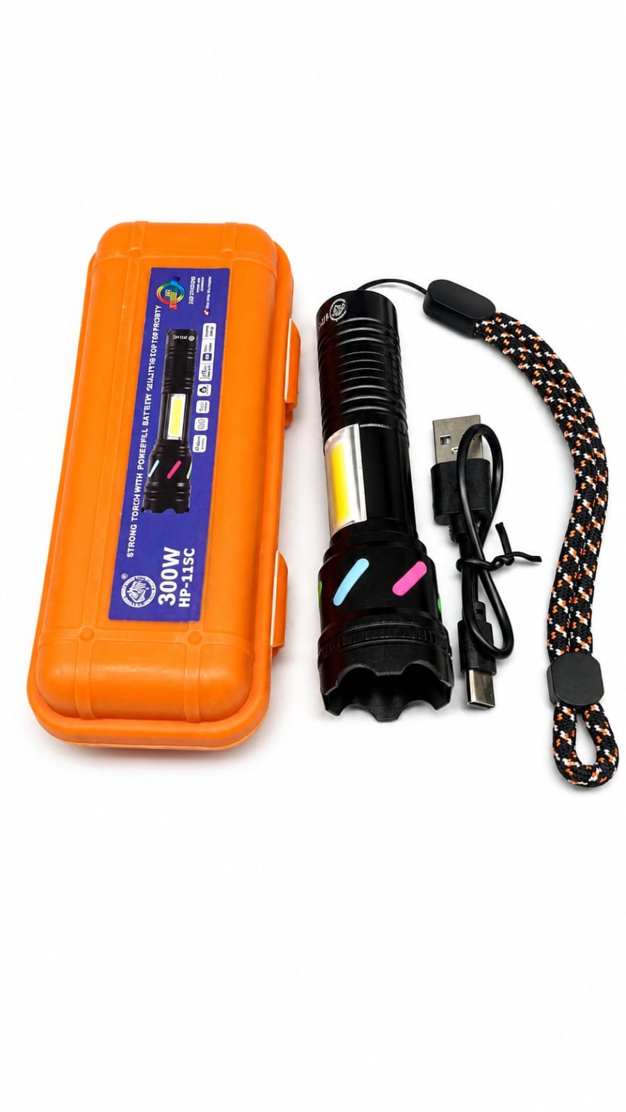 Tiger HP-115c Strong LED Torch Battery 1200mAh | Type C | Zooming LED