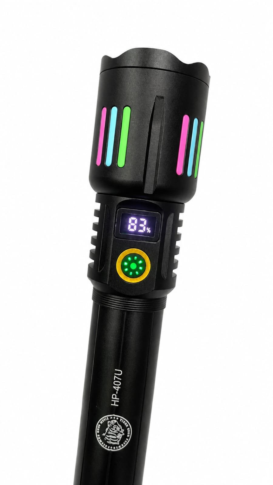 HP407U-1500W Rechargeable LED Torch Light | 2KM Range | Powerbank