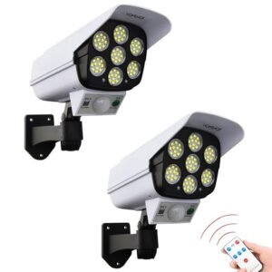 JSM Solar Light Outdoor Home Garden Wireless Dummy CCTV Camera Lamp