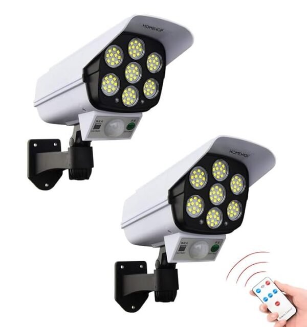 JSM Solar Light Outdoor Home Garden Wireless Dummy CCTV Camera Lamp