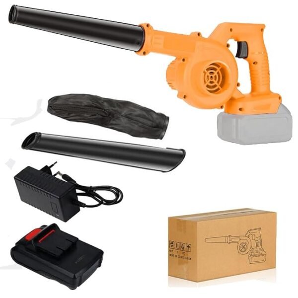 Cordless Air Blower 48 V, 2 in 1 Blower & Vacuum, Long Leaf Battery Powered with 1 Battery & Charger for Gardening Works, Car Cleaning
