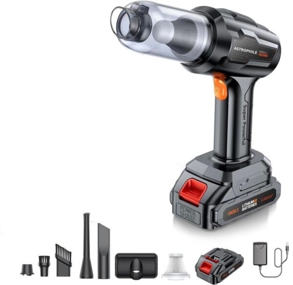 Portable Car Vacuum | Handheld Car Vacuum Cordless | Portable Car Vacuum With 21000 pa High-Power-Suction-Home-Office-Pet | Car Dust Cleaner