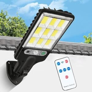 100W Led Solar Street Light Outdoor,IP65 Waterproof Flood Lights Outdoor Motion Sensor,For Indoor, Outside, Yard, Garden (PACK OF-1)