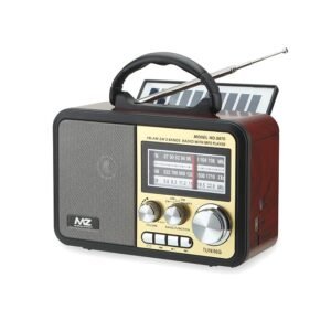 MZ S670 Retro Radio Speaker With Inbuild Solar Panel High Power with Multi-Functional Features, 5W Power with 1500mAh Battery