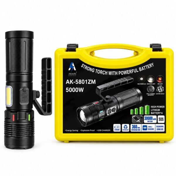 Akari AK-5801 5000w powerfull Monster Torch light Heavy Metal High Quality 