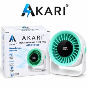 AKARI AK-6161JF Rechargeable Jet Fan is a compact and powerful portable fan 5 Speed
