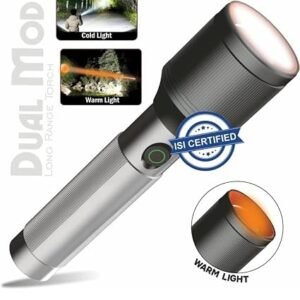 M11D 100W+100W with White & Yellow Light Modes Metal Torch | 2000mAh Rechargeable LED Flashlight | Type-C Charging